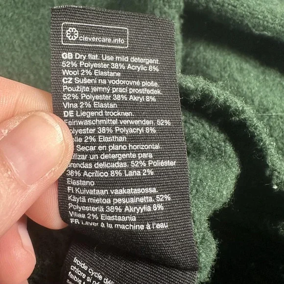 & Other‎ Stories Sweater Womens XS Green Balloon Sleeve Crewneck Knit Pullover - Picture 7 of 11